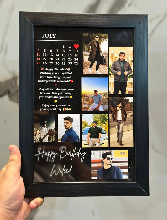 Customize 8 pic Birthday Photo Frame