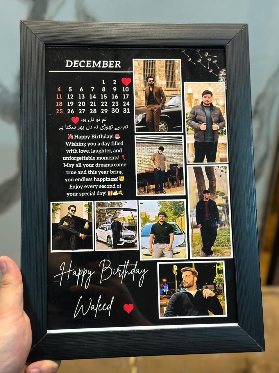 Customizte 8 Pics Birthday Photo Frame