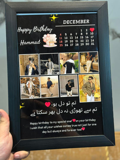 Customize New 8 Pics Photo Birthday Frame