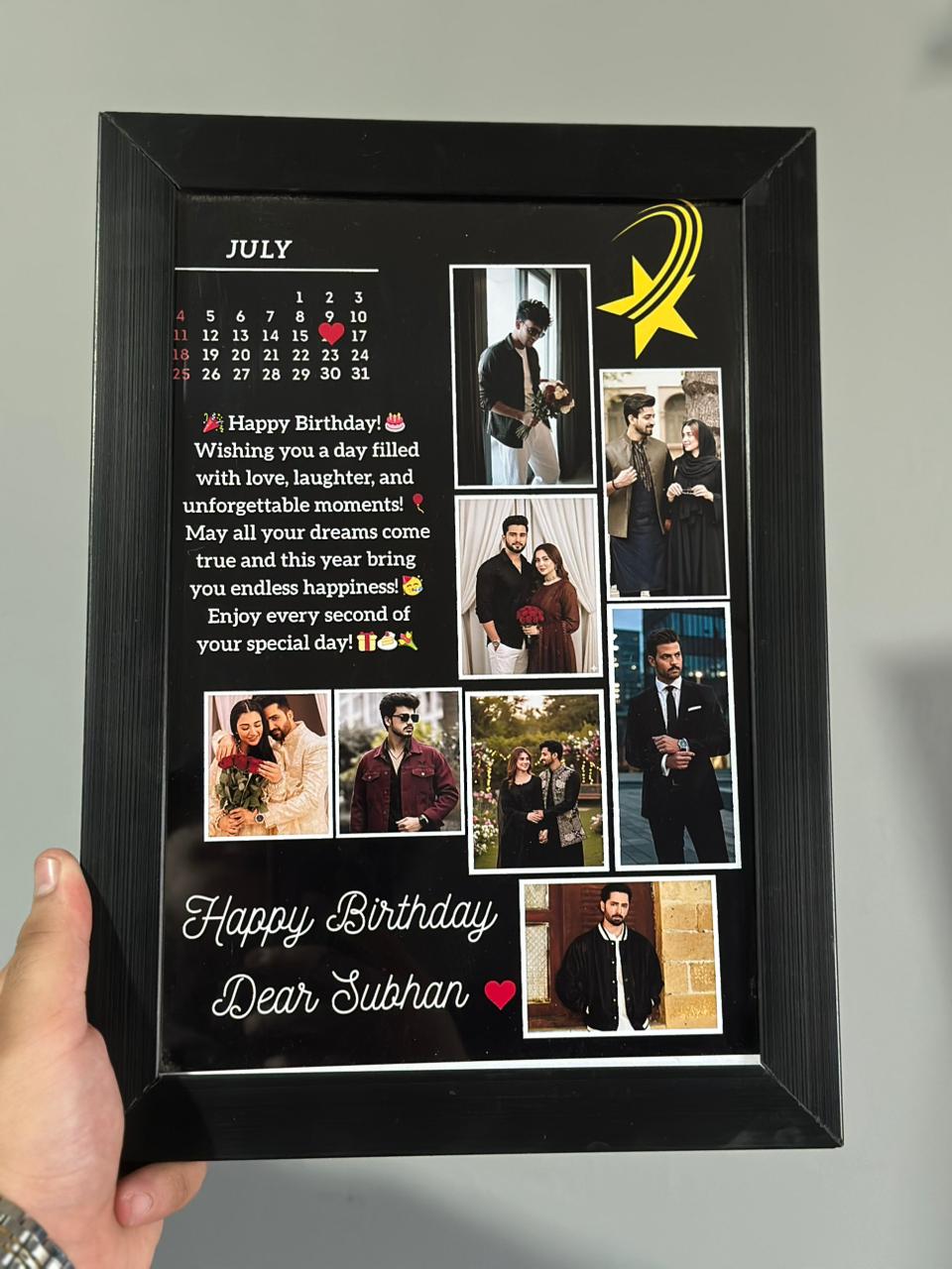 Premium Customize Birthday Photo Frame