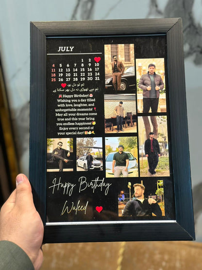 Customize 8 pic Birthday Photo Frame
