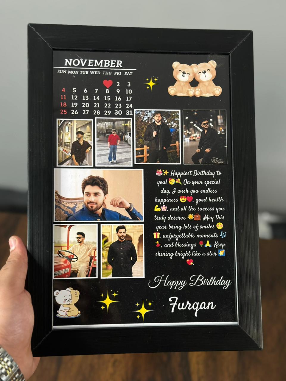Customize Wooden Birthday Photo  Frame
